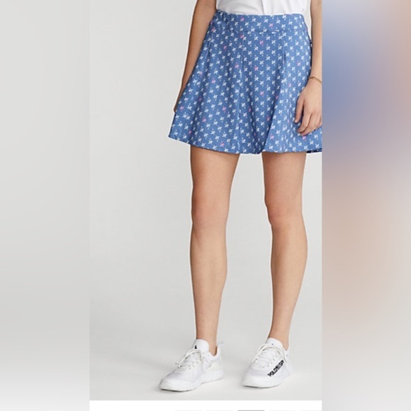 RLX ralph lauren Golf blue multi Paneled Performance jersey Skort size small new - Picture 6 of 9